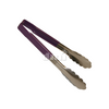 9009-P  9" Metal Tongs with Purple Plastic Handle