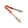 9009-R  9" Metal Tongs with Red Plastic Handle