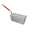 8386 Fry Basket, 13"L x 5-1/2"W x 5-1/2"H, Red Handle with Fill Line