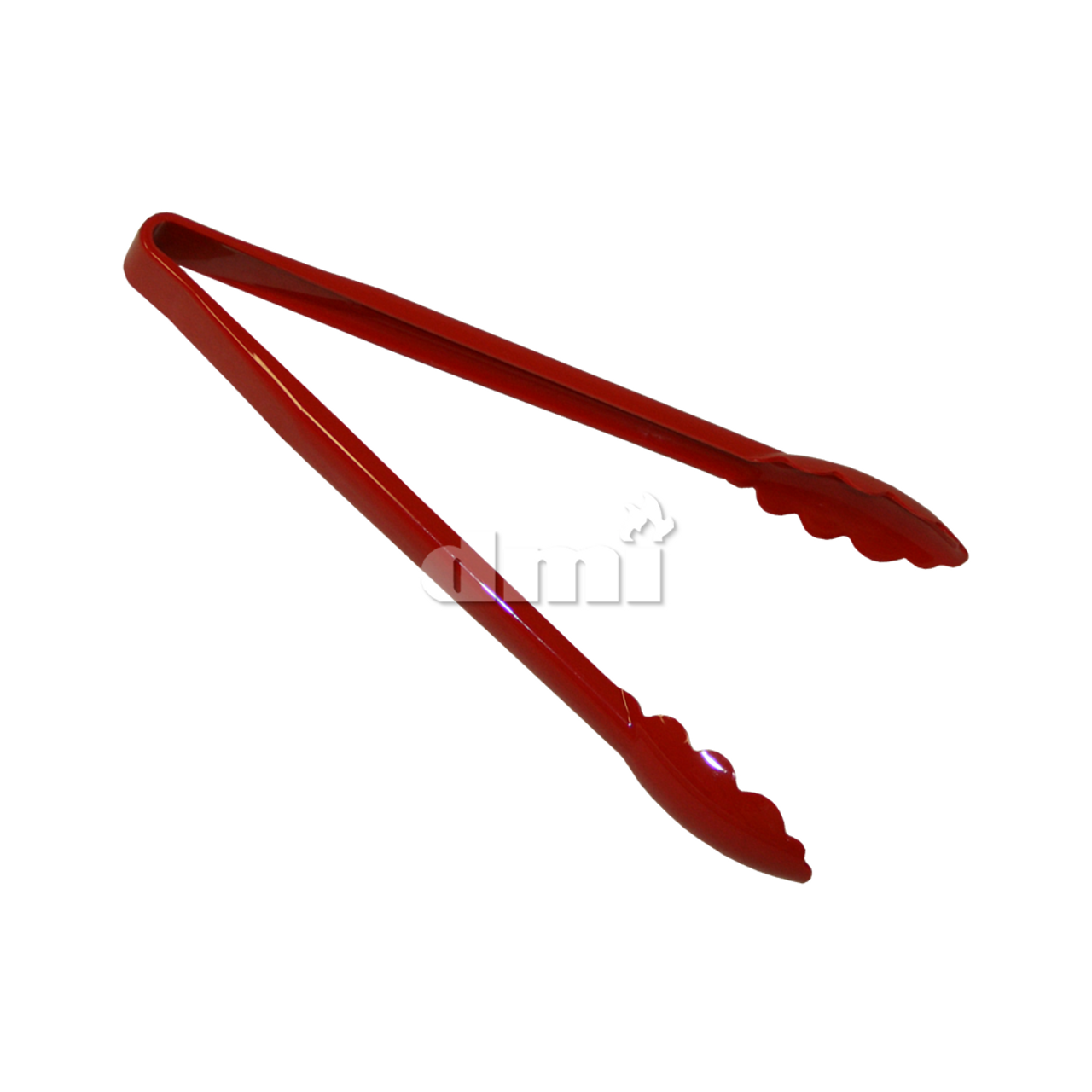 8423-R  12" Red Plastic Tongs