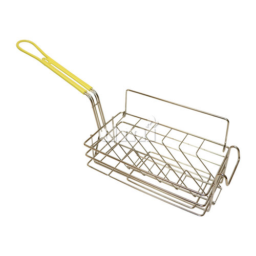 8369-4 Fry Basket with Lid and Dividers, Blue Handle, 10 Slot, 12-1/2 x  6-1/8 x 4