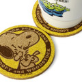 Peanuts Snoopy Yellow Cork Coaster ( Actual Application )