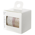 World Craft AMIE Abricot / Apricot Color Masking Tape 3 Roll Box Set ( Packing Front View )