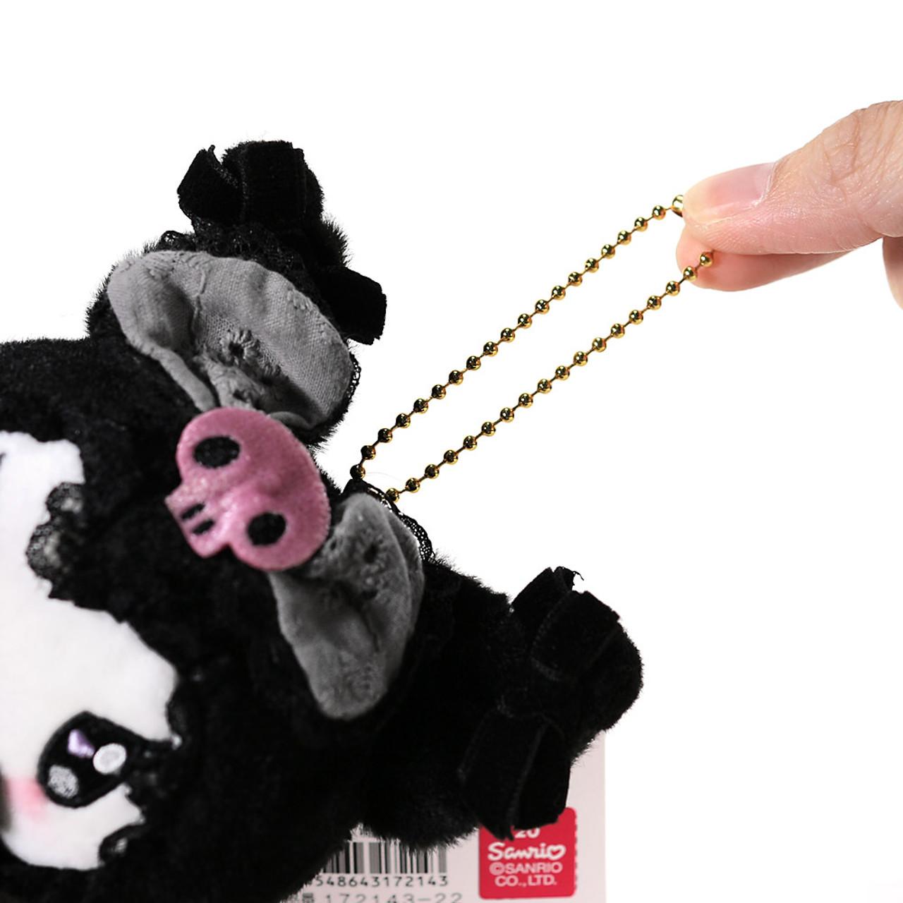 Sanrio Kuromi Dark Lolita Stuffed Plush Toy Charm ( Ball Chain )