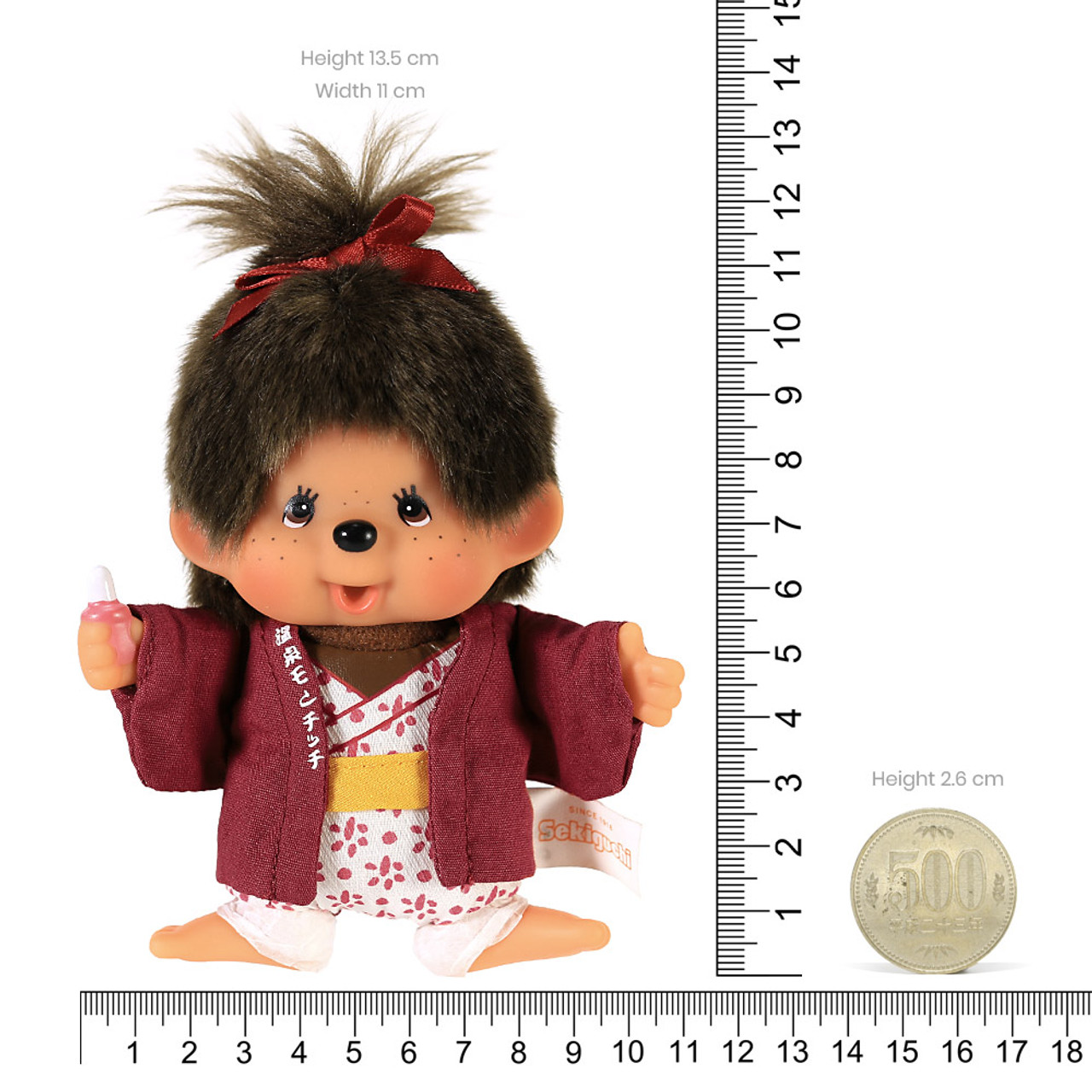 Sekiguchi Monchhichi Girl Onsen Hot Spring Stuffed Plush Toy Charm