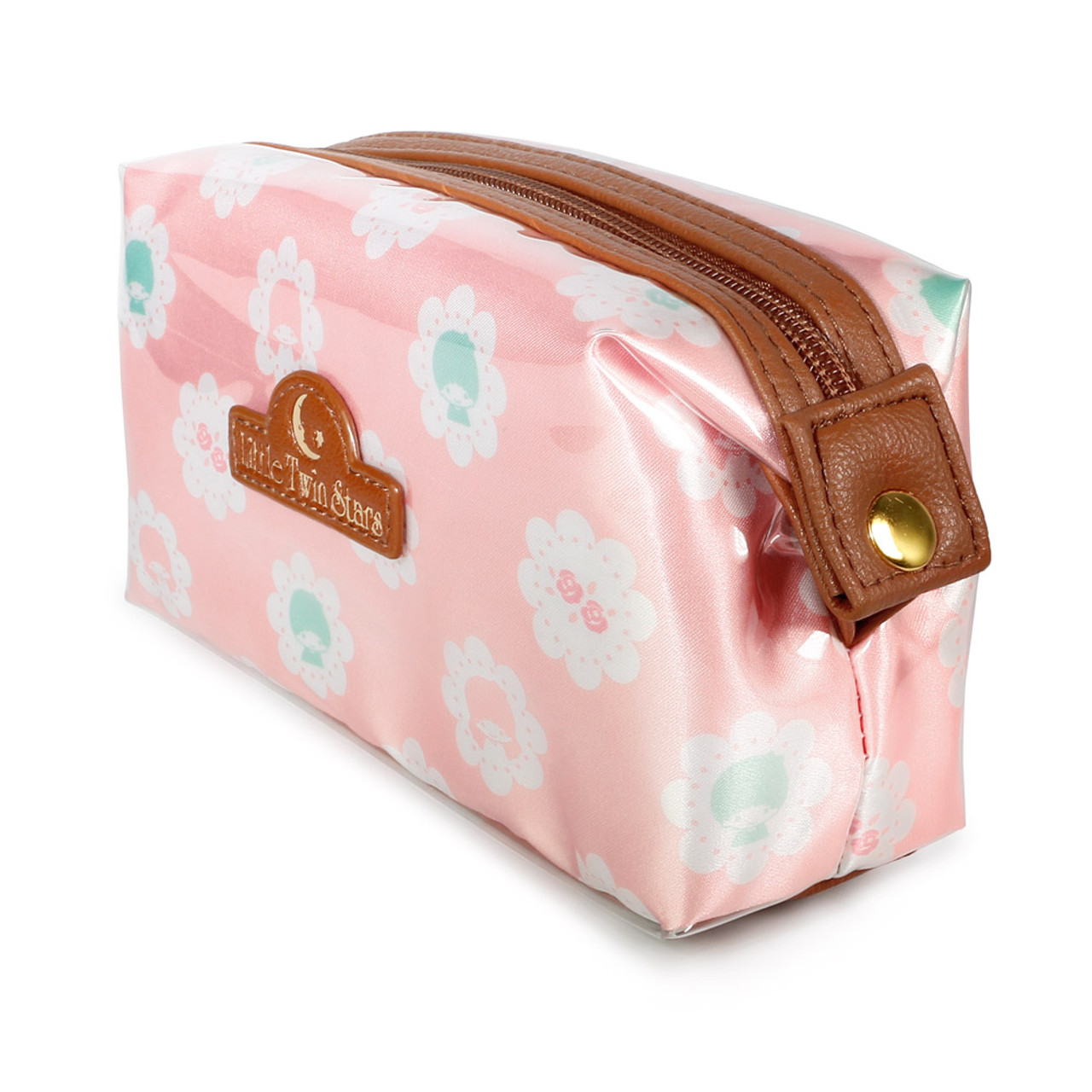 Leather Pencil Case Rabbit-Flowers-Spring Holder Pouch Box Makeup