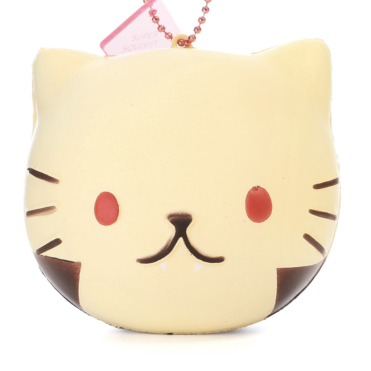 Cafe Sakura Animal Bread Halloween Party Beige Vampire Mascot Squishy Toys Charms ( Front View )