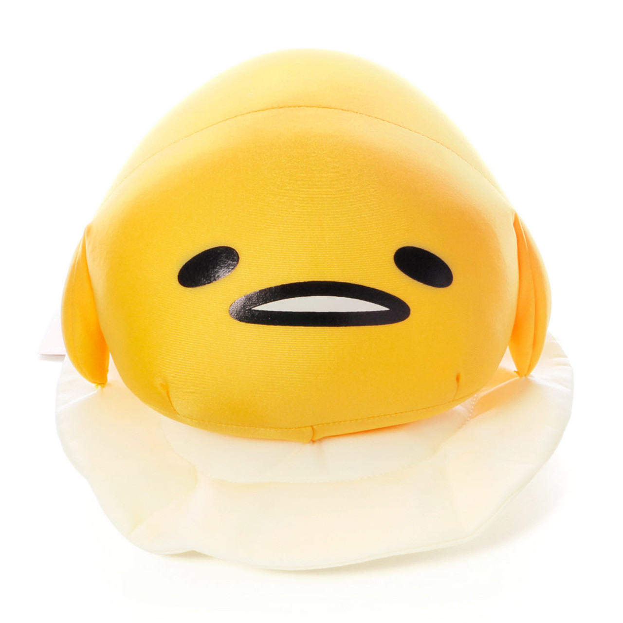Sanrio Gudetama Lazy Egg Cute Beads Inside Bouncing Fabric Cushion Doll ( Front View )