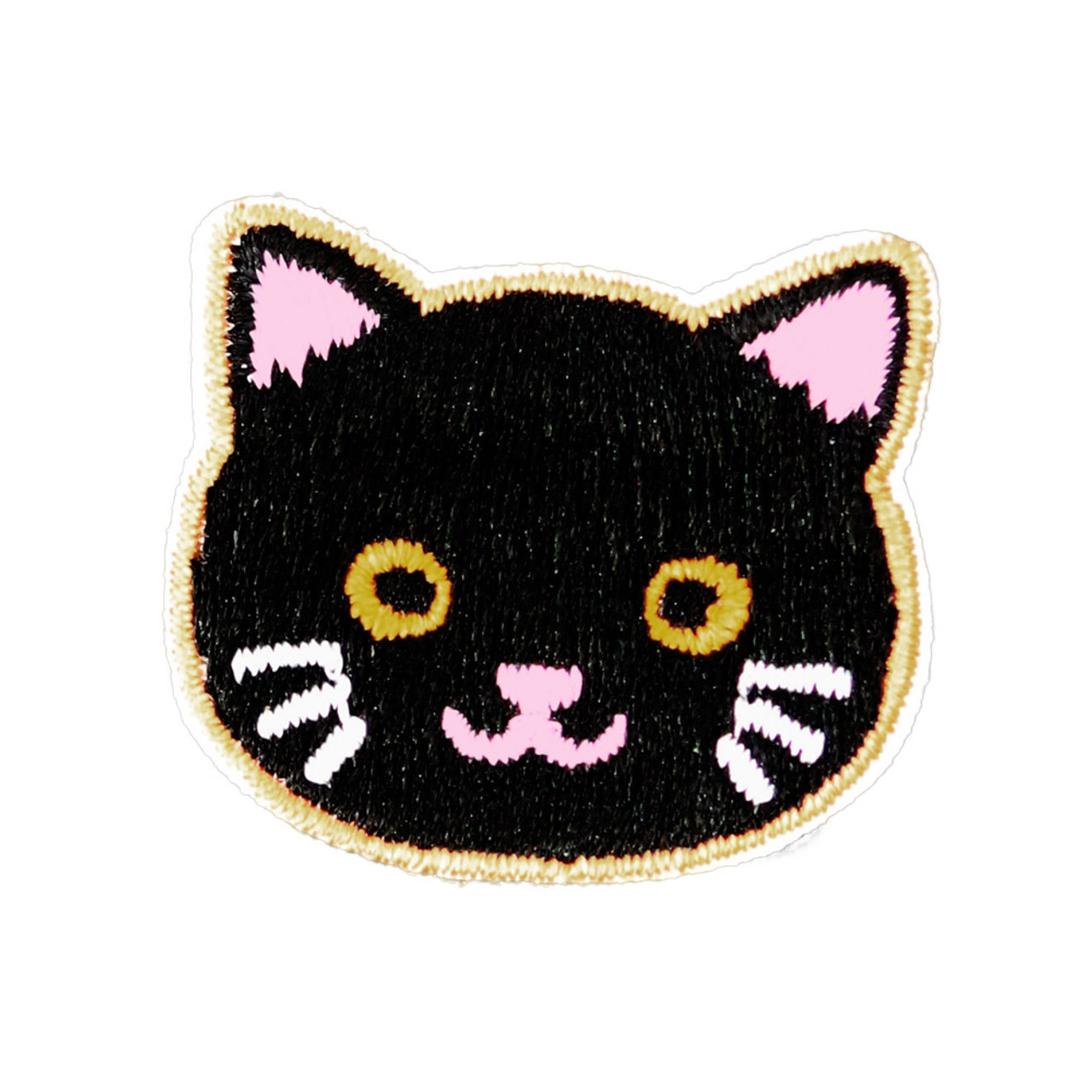 Black Cat Society Iron On Embroidered Patch Cute Kitten Love