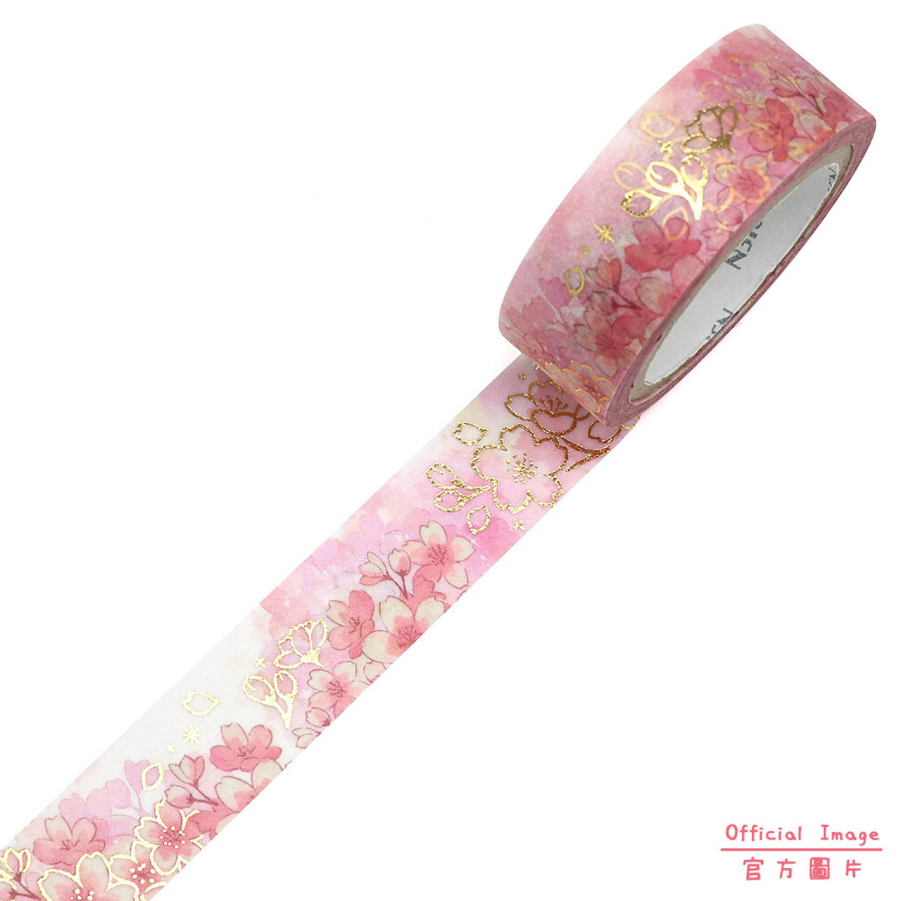 Saien Washi Gold Foil Masking Tape - Cherry Blossom