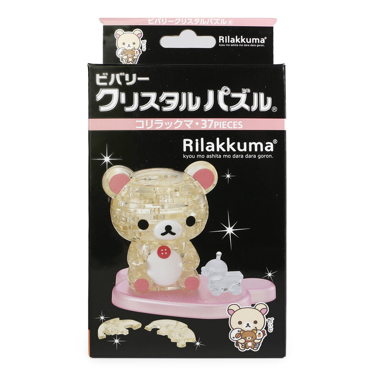 Japan Beverly 3D Crystal Puzzle San-x Anime Character 37 pieces - Korilakkuma ( Front View )