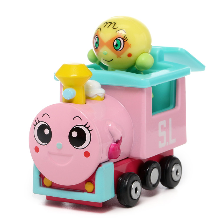Sega Toys Anpanman Museum Go Go Mini Vehicle Carry Hero - Melonpanna Poppo train ( Front View )