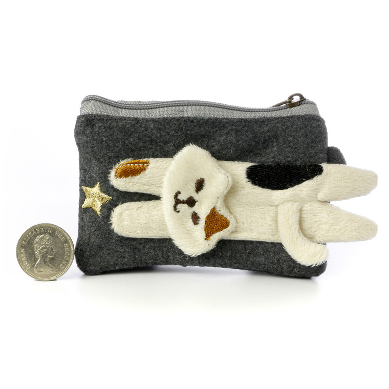Decole Miranda Calico Cat Coins And Smart Card Pouch With Purse Strap ( Front View )