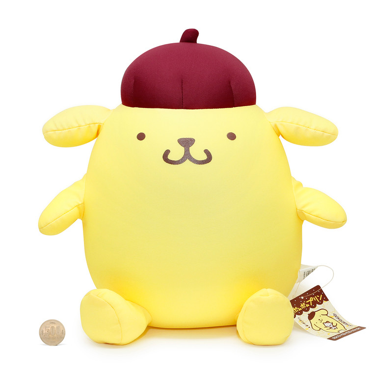 Sanrio Pompompurin Pudding Dog Beads Cushion ( Front View & Proportion )