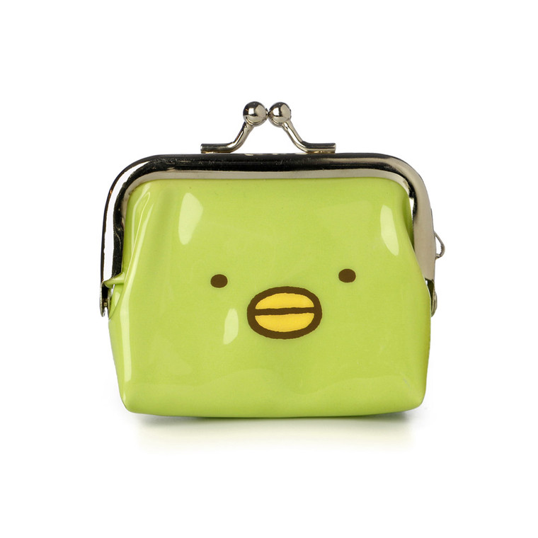 Sumikko Gurashi Green Penguin Ball Clasp Mini Coin Wallet ( Front View )