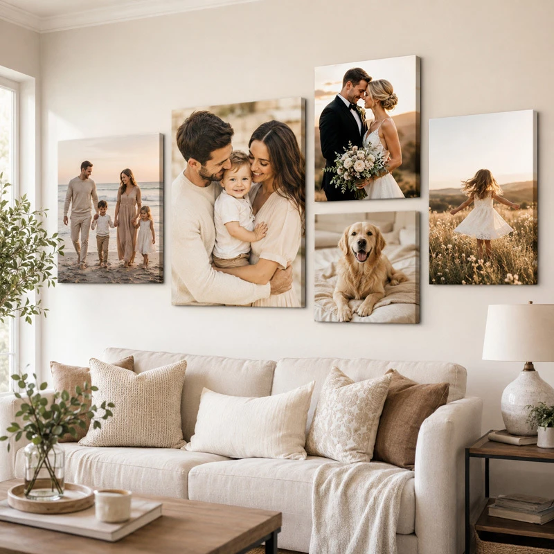 putting photos on canvas