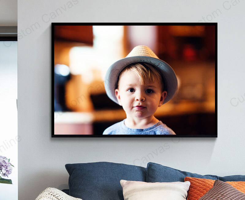 16x20 floating frame for canvas displayed on a wall, enhancing the artwork with a modern and stylish presentation.