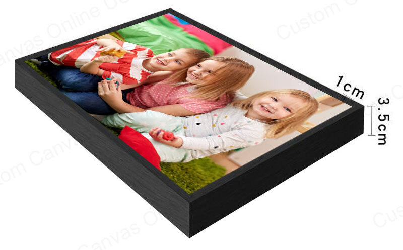 Close-up view of a 16x20 floating frame for canvas, showcasing the sleek design and high-quality finish.