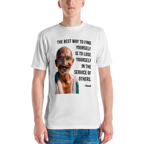 Ghandi Men's White T-Shirt