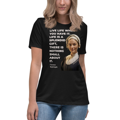 Florence Nightingale Women's Black T-Shirt