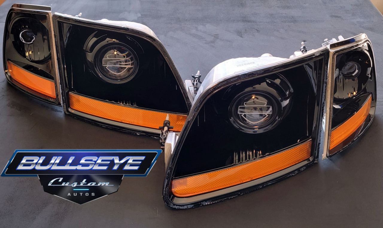 97-'03 Ford F-150 HARLEY DAVIDSON Headlights - Bullseye Custom Autos