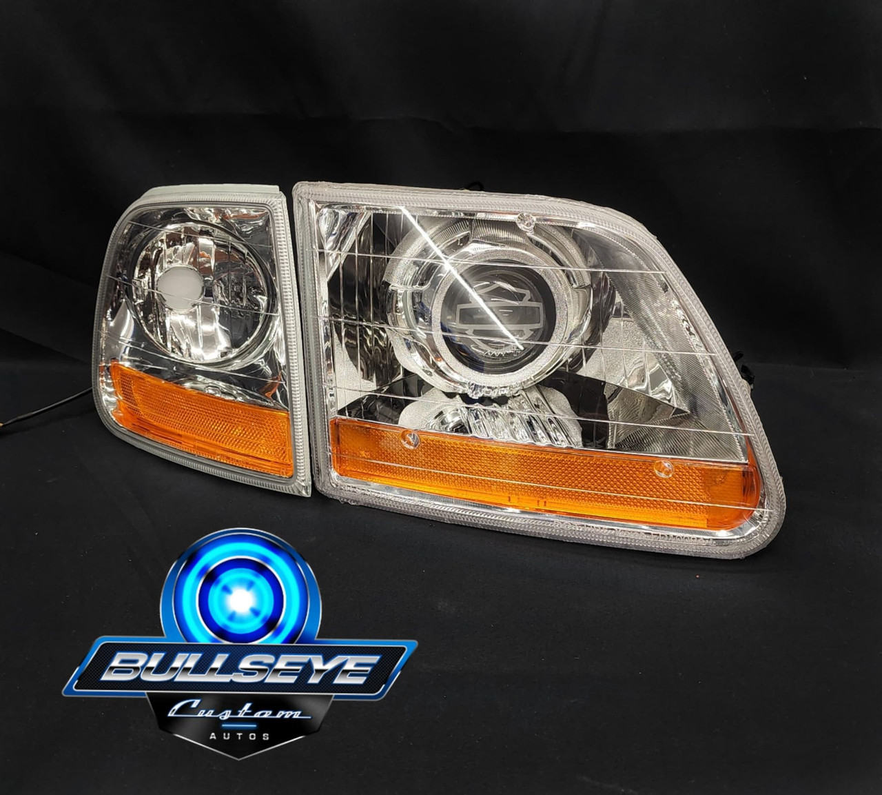 97-'03 Ford F-150 HARLEY DAVIDSON Headlights - Bullseye Custom Autos