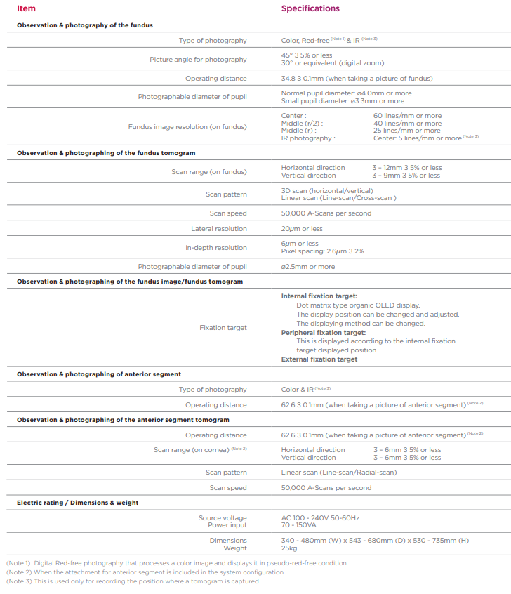 Maestro2 Specifications