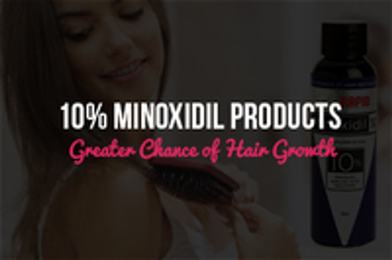 10% Minoxidil Products, Greater Chance of Hair Growth