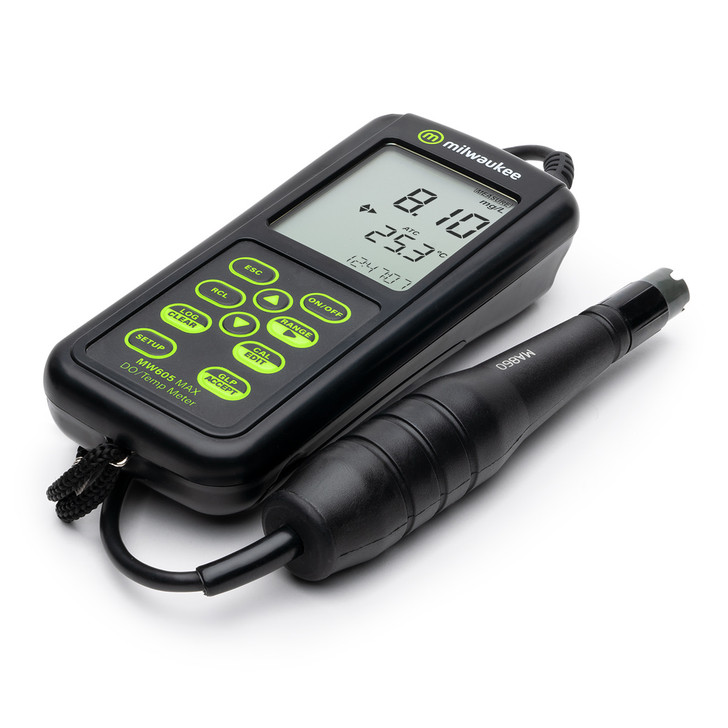 Milwaukee MW605 MAX Waterproof Galvanic  Dissolved Oxygen Meter With Automatic Calibration