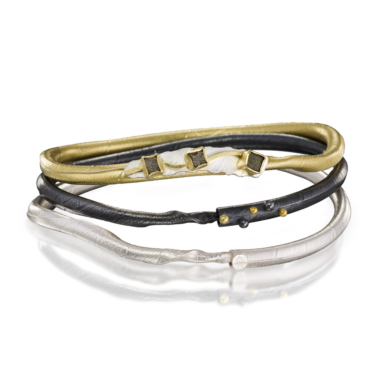 TriColor Gold Link Bracelet – Metal Art Studio