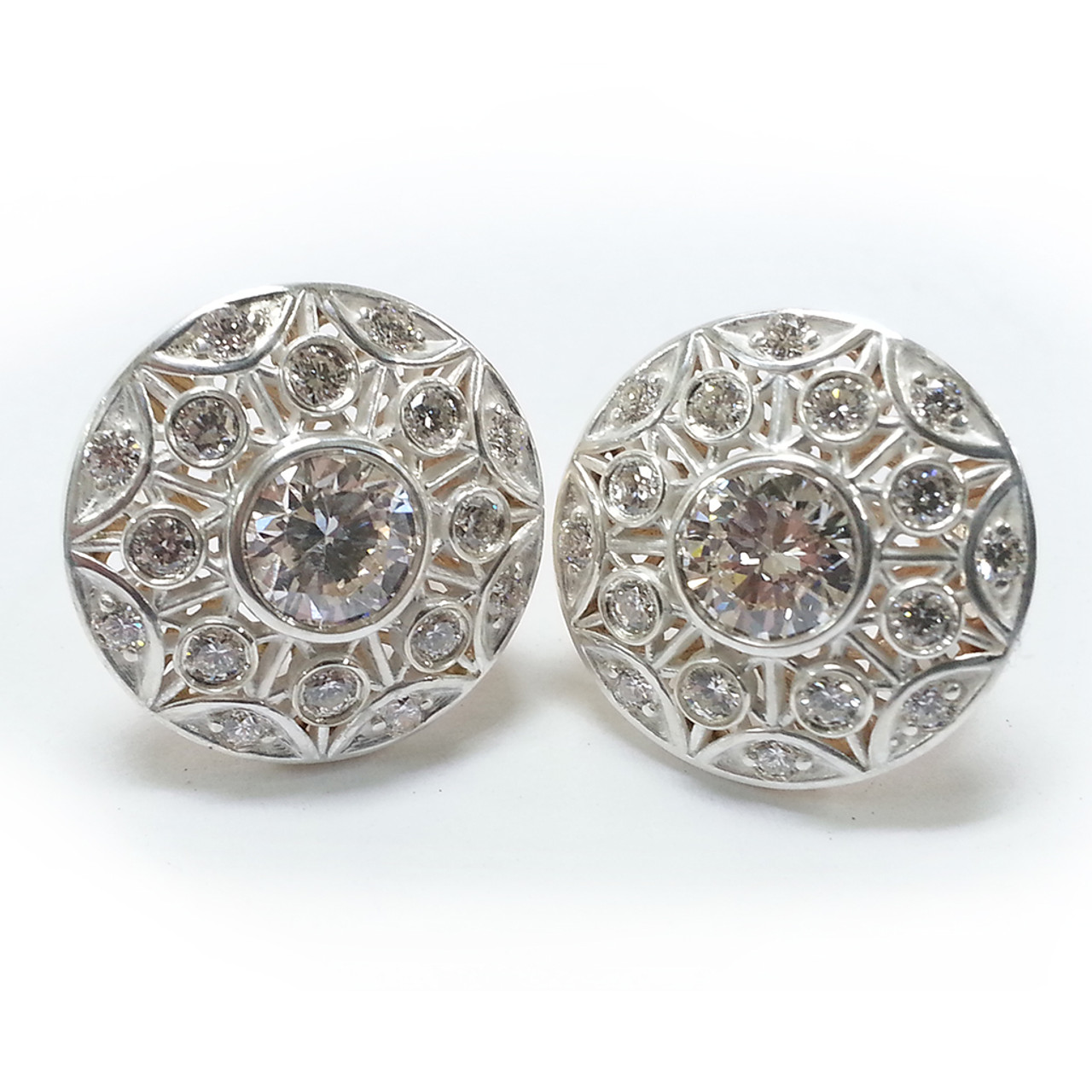 Oleg Zaydman's Luba Round Earrings | Fine Art Jewelry