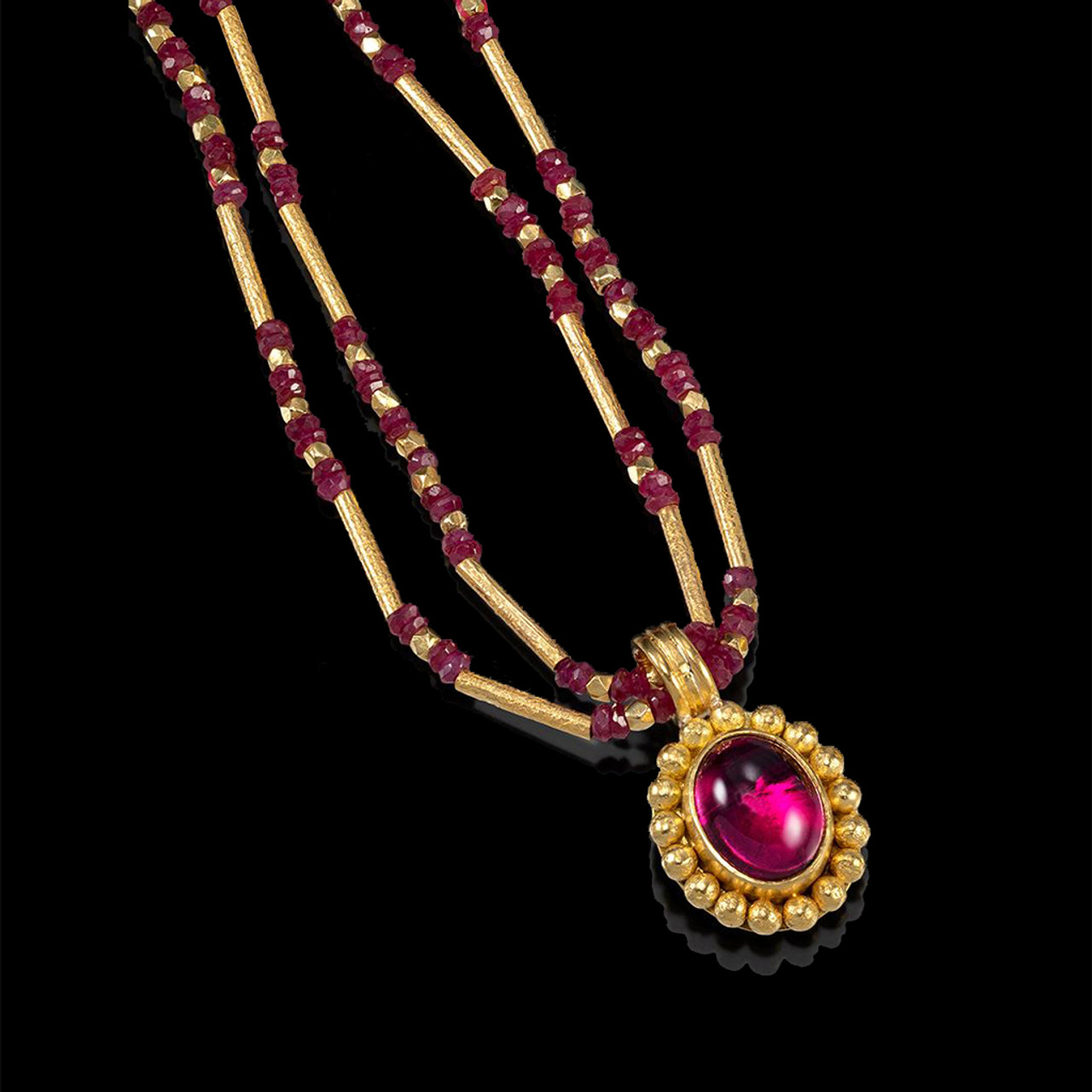 Buy Exclusive 81.9 Ct Natural Ruby Necklace Set 18K Solid Yellow Gold  Online in India - Etsy