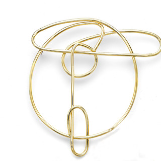 Croquis pin  | Gold plated Brass | Handmade Art Jewelry by Mia Hebib