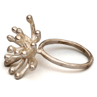 Starburst Sterling Silver Ring, Modern Art Jewelry by Liaung-Chung Yen