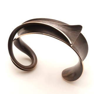 Flared Overlay Bronze Bracelet by Nancy Linkin