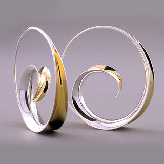 Spiral Hoops by Nancy Linkin, Contemporary Jewelry