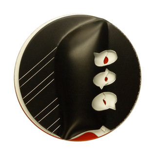 Threes Look There in Brooch, Contemporary 3D Brooch by David LaPlantz