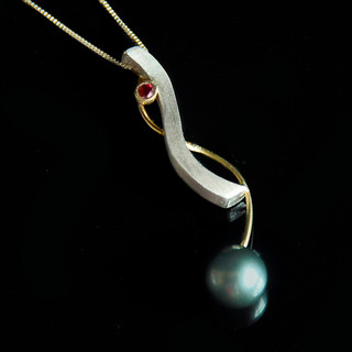 Tide Pendant, Contemporary Jewelry by Maressa Tosto Merwarth