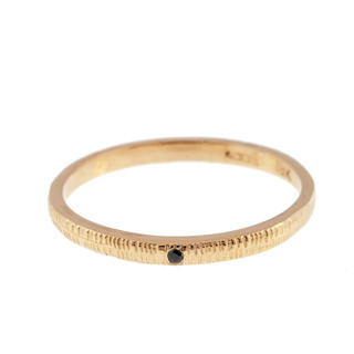 Anit Dodhia's Equinox Black Diamond Ring | 18k Yellow Gold and 0.005ct Black Diamond | Maya Collection