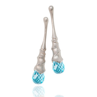 Rain of Color Dreams Earrings from Aleksandra Vali | Sterling Silver and Blue Topaz