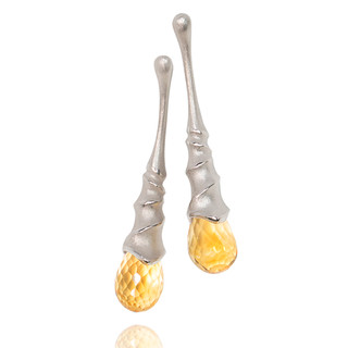 Rain of Colorful Dreams Earrings from Aleksandra Vali | Sterling Silver and Citrine