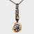 White Topaz and Diamond Drop Pendant | Oxidized Sterling Silver and 18 Karat Yellow Gold | White Topaz and Diamonds White Topaz and Diamond Drop Pendant | Oxidized Sterling Silver and 18 Karat Yellow Gold | White Topaz and Diamonds