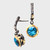 Blue Topaz and Diamond Drop Earrings from Brenda Smith | Oxidized Sterling Silver and 18 Karat Yellow Gold | Blue Topaz and Diamonds Blue Topaz and Diamond Drop Earrings from Brenda Smith | Oxidized Sterling Silver and 18 Karat Yellow Gold | Blue Topaz and Diamonds