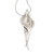 Relationships Pendant, Modern Art Jewelry by Aleksandra Vali | Sandblasted or Oxidized Sterling Silver with a Black or White Freshwater Pearl