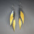 Contemporary Jewelry, Feather Earrings from Judith Neugebauer | Gold, Oxidized Sterling Silver