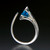 Silver  Infinity Hope Ring with Blue Topaz, Art Jewelry by Aleksandra Vali 