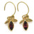 Modern Art Jewelry from Susan Crow | 14 Karat Yellow Gold and Marquise Cut Rhodolite Garnets Modern Art Jewelry from Susan Crow | 14 Karat Yellow Gold and Marquise Cut Rhodolite Garnets