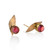 Contemporary Art Jewelry from Susan Crow | 14 Karat Gold and 18 Karat Gold Bezel | Rhodolite Garnets Contemporary Art Jewelry from Susan Crow | 14 Karat Gold and 18 Karat Gold Bezel | Rhodolite Garnets