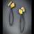 Contemporary Jewelry, Vera Earrings from Judith Neugebauer | Oxidized Sterling Silver and 23 Karat Gold Leaf | Freshwater Pearls