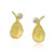Contemporary Fine Art Jewelry from Liaung-Chyng Yen | 18 Karat Yellow Gold | Diamonds | Organic Leaf Studs
